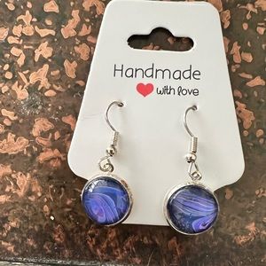 New, handmade purple and silver earrings.